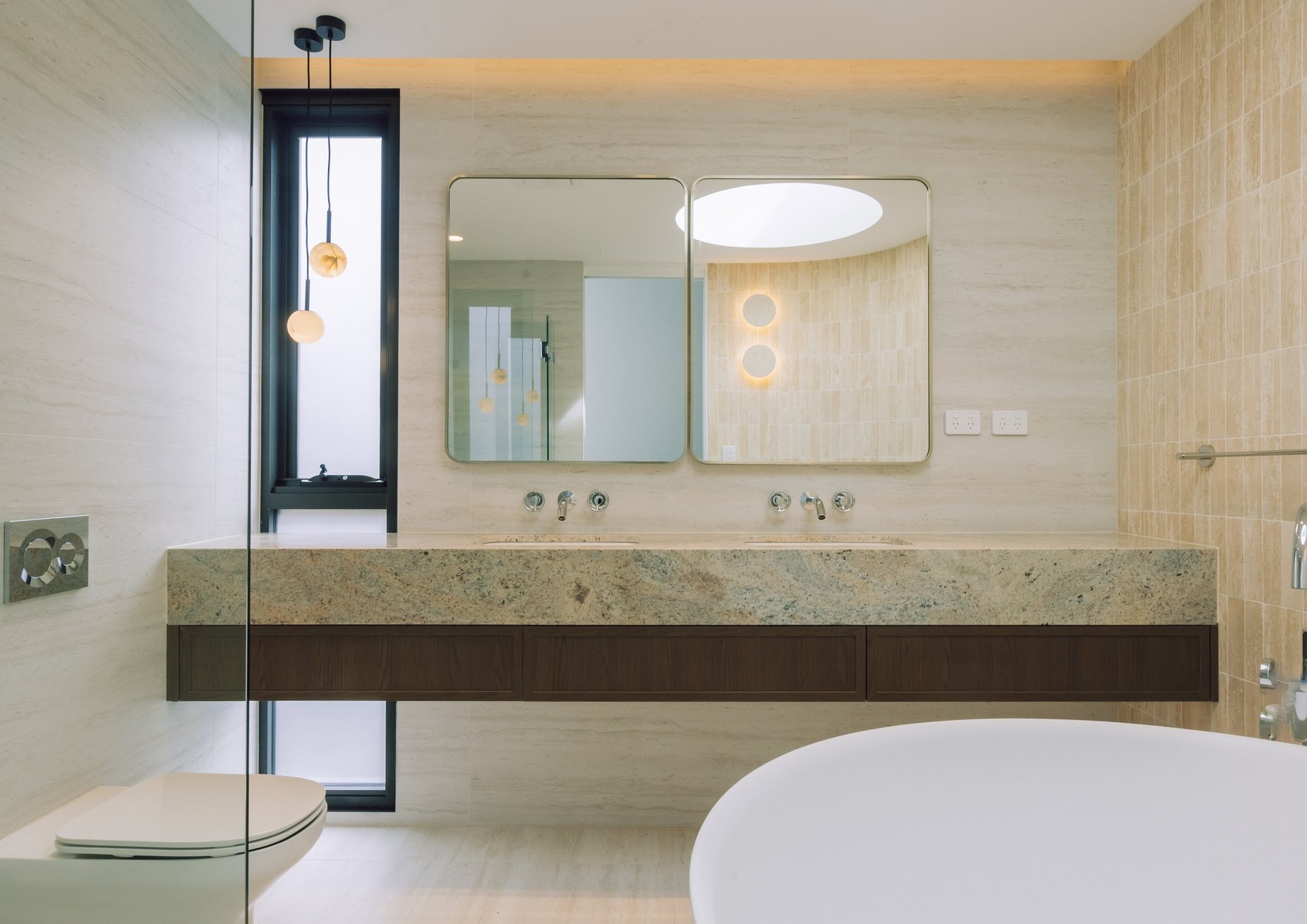 Wall-hung vanity joinery